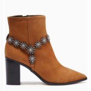 Schutz Teia Leather Embellished Ankle Boot
